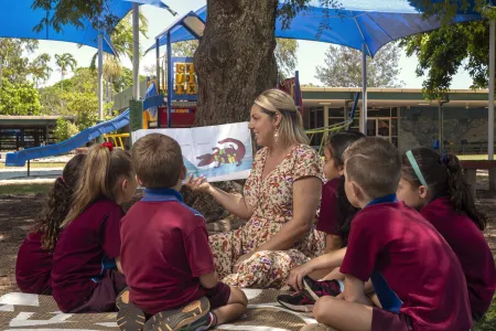 CDU Bachelor of Education graduate Alisha Chapman teaches at a school in her hometown of Nhulunbuy.