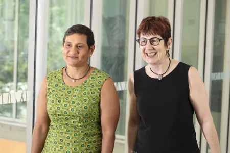 :  Charles Darwin University (CDU) Professors Yvette Roe (left) and Sue Kildea