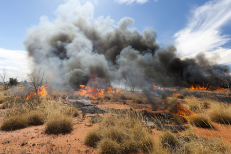 CDU researchers and land managers are using satellite images to track fires burning in Central Australia