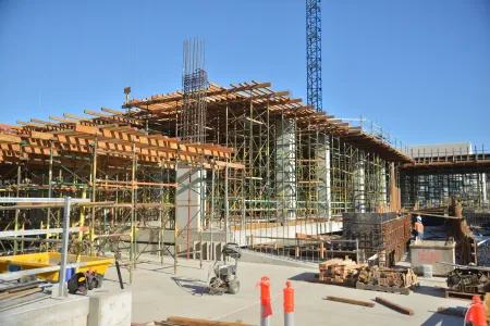 The Territory’s Community and Education Precinct is taking shape as construction progresses on the new city campus for Charles Darwin University (CDU) with the university keen to attract more international students to fill its corridors.  