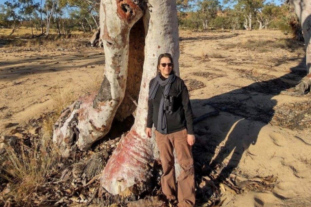 CDU Ecology researcher from the Research Institute of Environment and Livelihoods Dr Christine Schlesinger is leading field studies to help safeguard the longevity of river red gums in Central Australia.