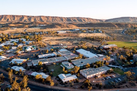 Aerial view of CDU Alice Springs campus