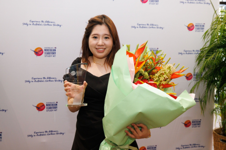 The Territory’s Young Achiever Awards were held at at Mindil Beach Casino Resort on Friday April 14 with CDU student, Yuqing (Crystal) Zhao receiving the Charles Darwin University sponsored International Student Award. 