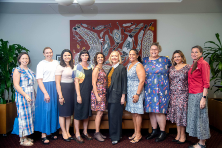 Women in the Northern Territory are being encouraged to apply for Charles Darwin University’s (CDU) Pathways to Politics Program for Women. The program will run in Darwin from September 11-15, 2023. Pictured: Last year’s graduates with Patron of the NT program The Hon Vicki O'Halloran AO, former Administrator of the Northern Territory.