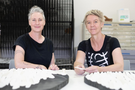 The ‘Flow States’ artwork co-created by CDU Visual Arts Lecturers Melanie Robson and Dr Kate Murphy (aka Ellis Hutch) was one of ten installations showcased in a premier outdoor art exhibition in Brisbane last week.
