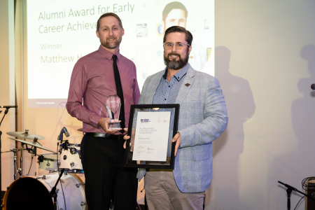 The Alumni Award for Early Career Achievement went to Matthew Hull. Picture: Julianne Osborne