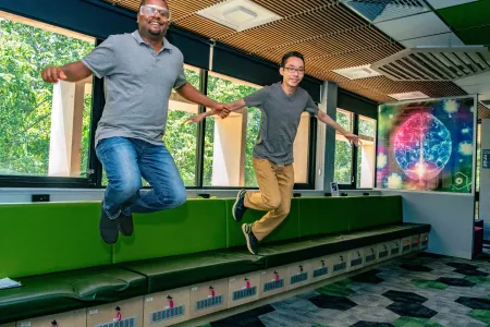 Post-graduate students Girum Gebremeskel Kanno and Cedric Tan will be mentoring high school students in STEM this year. 