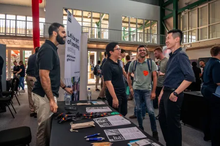 Student at careers fair