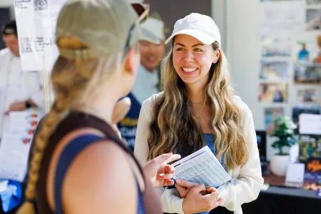 Event participants relaxed and smiling