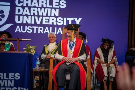 The investiture of Trevor Riley AO KC as Charles Darwin University’s new Chancellor was held at Danala | Education and Community Precinct.