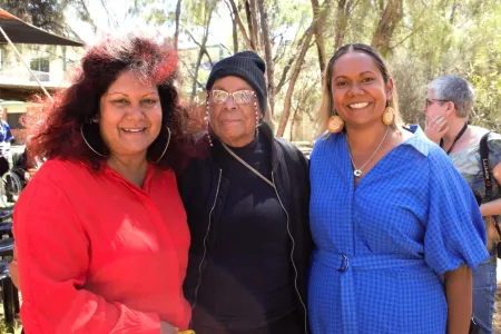 Malarndirri McCarthy, Kumalie Riley and Selena Uibo at the launch