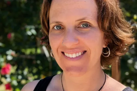 Woman smiling at camera