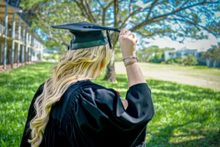 Photograph of female graduating 