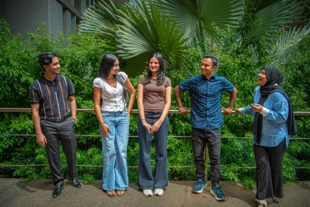 Student ambassadors gathered together having a chat