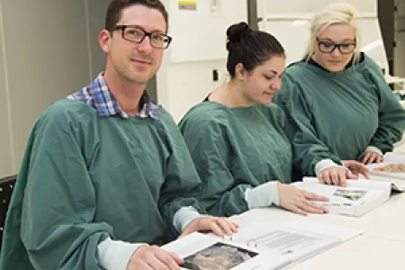 CDU Bachelor of Nursing students from left: Jaret Barfield, Loren Fejo and Breanna Leonard