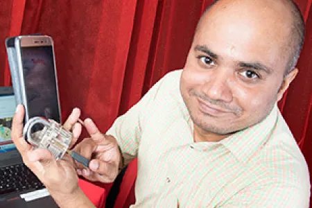 IT lecturer Dr Bharanidharan Shanmugam says cybersecurity is important when travelling overseas. Photo: Julianne Osborne