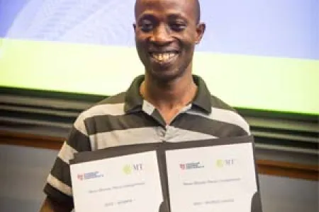 PhD candidate David Ompong has won the CDU 3MT final