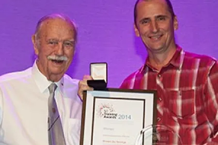 Austin Asche AC QC and Shawn Du Venage at the NT Training Awards