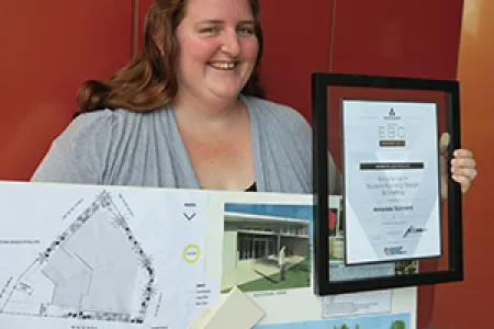 Graduate Amanda Sunners says she is honoured to win the outstanding industry award