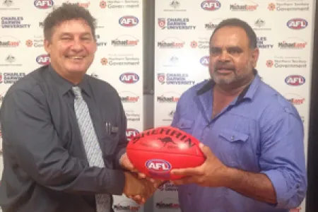 Professor Steve Larkin and Michael Long 