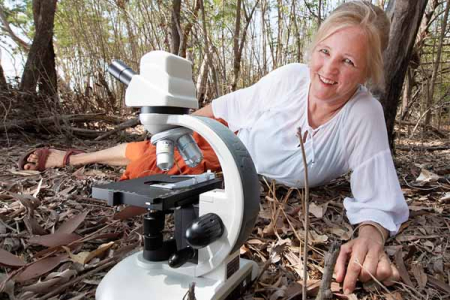 Dr Alice Mitchell taking science into the bush.