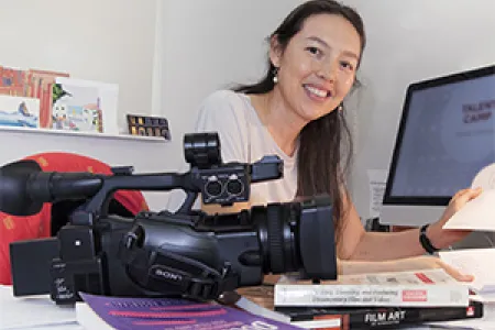 Digital media coordinator, lecturer and filmmaker Dr Aurora Scheelings.