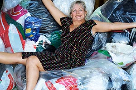 Esther Lloyd-Taylor organises a soft plastics recycling scheme at Charles Darwin University. Photo: Clive Hyde
