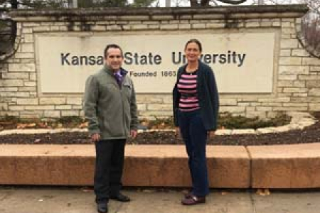 Professor Ruth Wallace with Gregg Hadley from the Research and Extension team at Kansas State University
