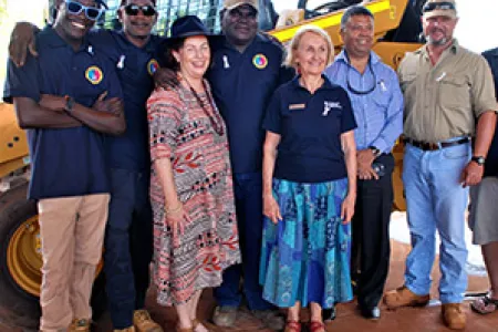 Graduating students at the Gulkula Mining Company with CDU staff.