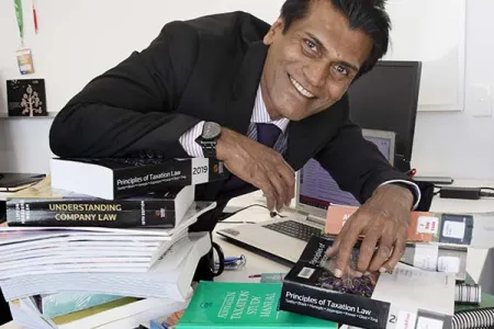 Chair of Accounting and Finance Professor Indra Abeysekera.
