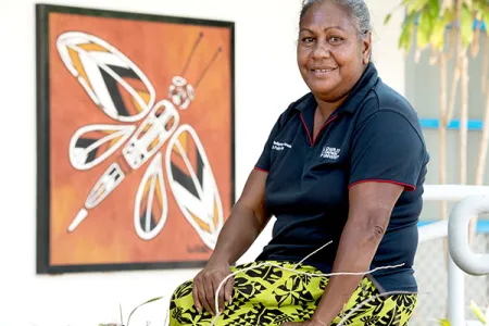 Yolngu Studies lecturer Brenda Muthamuluwuy says it is important to have an understanding of language and culture when visiting Indigenous communities