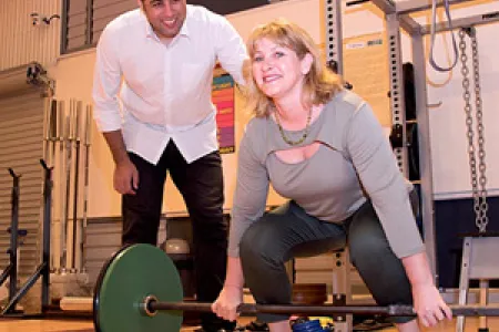 Exercise and Sports Science lecturer Dr Daniel Gahreman (left) and Nursing lecturer Donelle Cross. Photo: Julianne Osborne