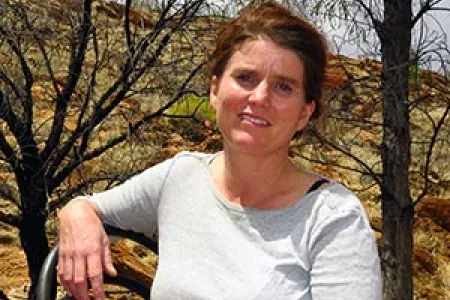 Alice Springs-based artist Neridah Stockley … “Shifting light, evocative colours and ancient forms”.