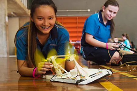 Good Shepherd Lutheran College students Tiffany Tran (left) and Naomi Mears