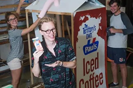 Installation made for the conference by CDU visual arts students, from left: Sarah Alexander, Kyle James and James Olsen