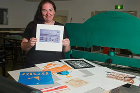 Charles Darwin University visual arts student Leah Clarke