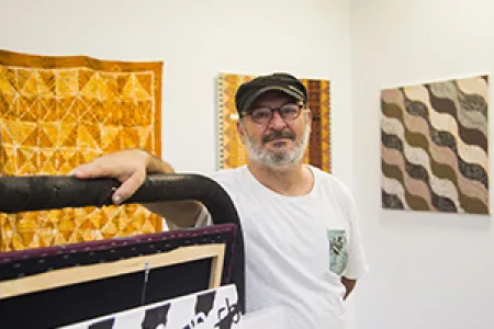 PhD candidate Stephen Anderson collaborated with 10 Tiwi Islander artists