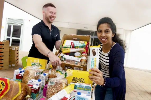 David McBain and student Chinju Joby 
