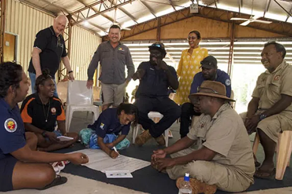 Community rangers and CDU staff at the leadership workshop