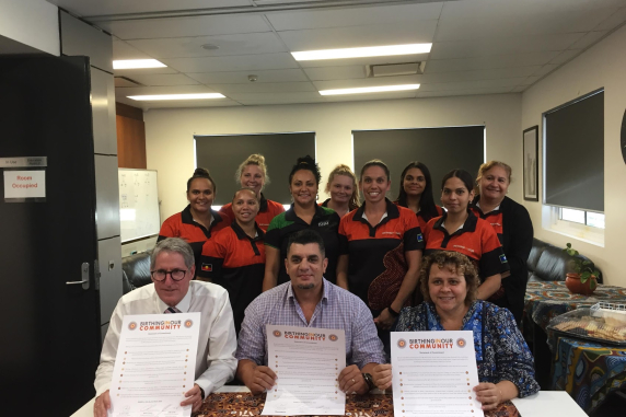 Signing of the Birthing in our Community agreement with Molly Wardaguga centre