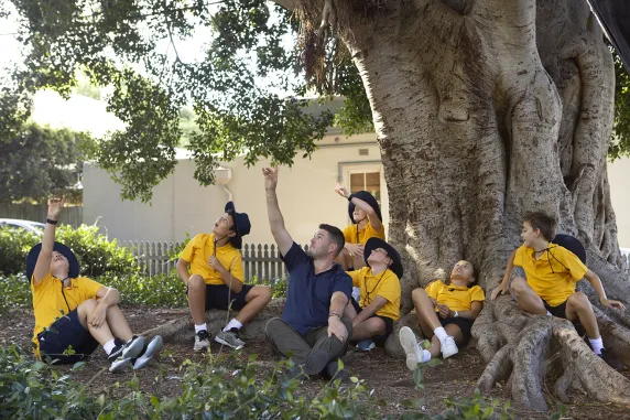 CDU student Matt North with his class