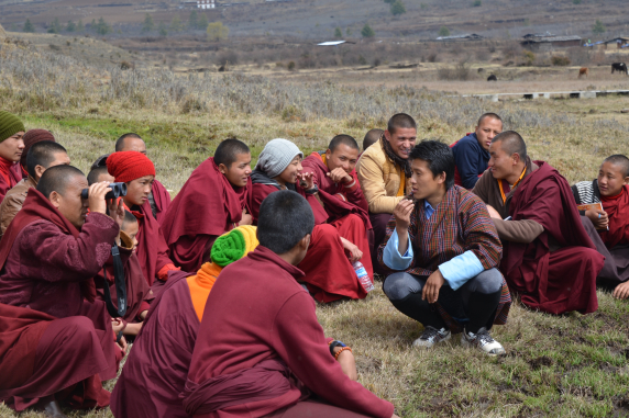 Jigme Tshering working in Bhutan