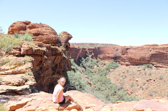CDU engineering student Johanna Luck exploring the NT