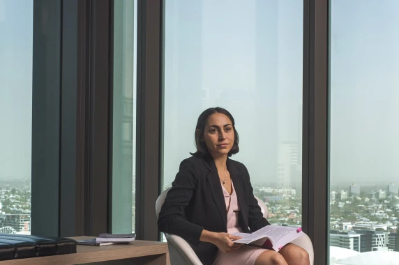 Beth law graduate at work