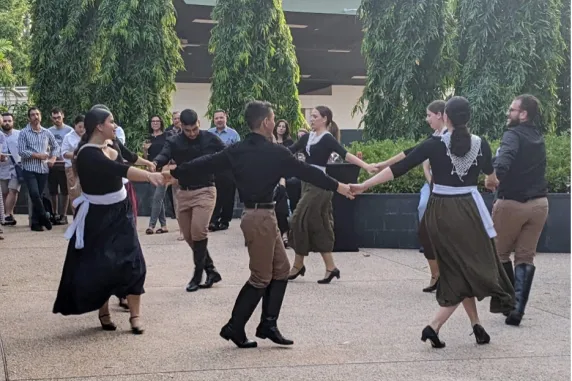 Greek guardians dancing