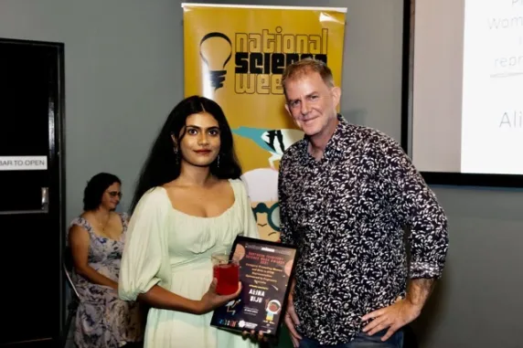 Alina and Engineers Australia President, Northern Division, Richard McAllister