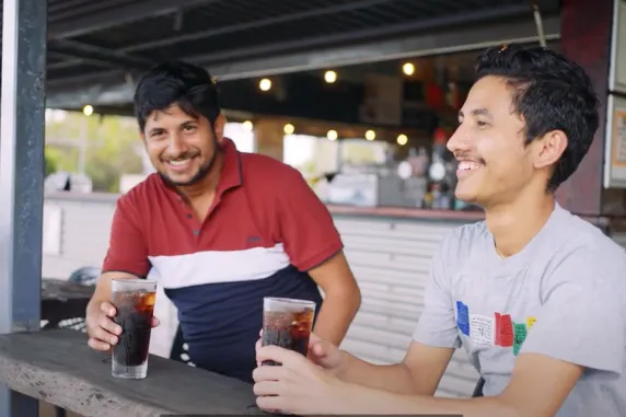 Amrit enjoying Ski Club