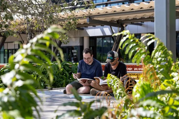 Students enjoying the outdoors