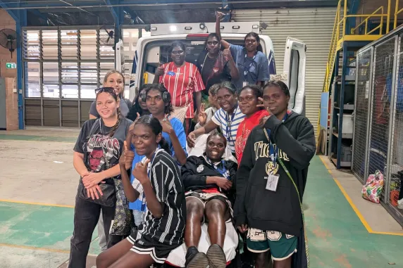 Students in the workshop