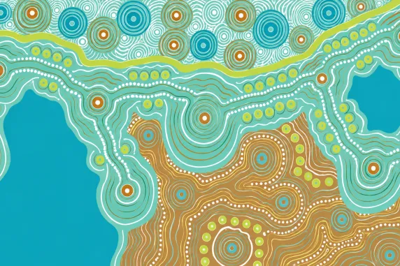 Rivers, Land and Mountains of the Camden Haven - KJC Aboriginal Artwork